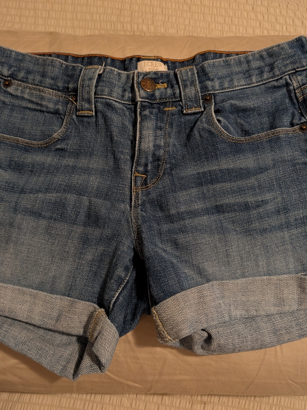 J. Crew Blue Rolled Cuff Denim Jean Shorts